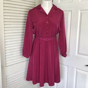Anthony Richards Vintage Modest Belted Dress 12P